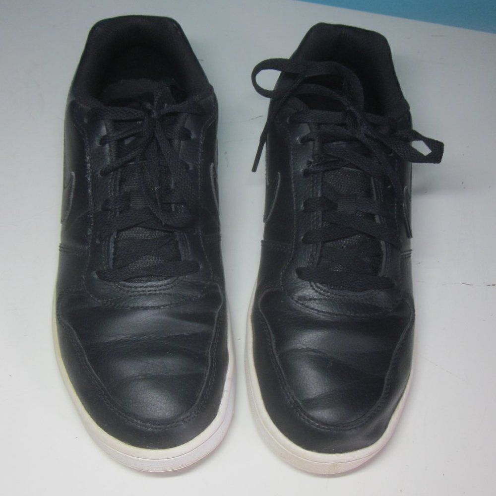 Nike Ebernon Low Classic Black Leather Sneakers Womens Size 9 / 40.5 Shoes